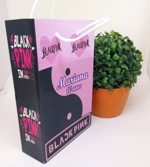 Black Pink Sacola Personalizada Pronta Entrega