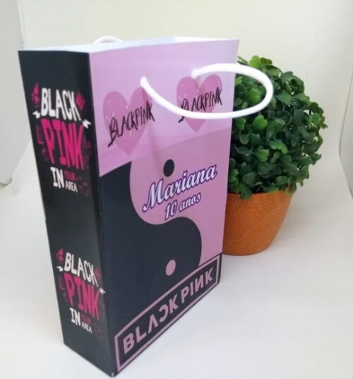 Black Pink Sacola Personalizada Pronta Entrega