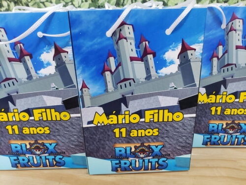 Blox Fruits Sacola Personalizada T 20x13,5x5,5 cm