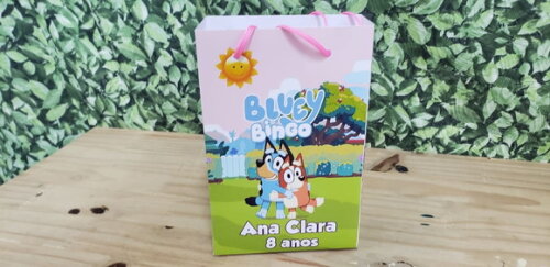 Bluey e Bingo Sacola Personalizada Tam. Médio Pronta Entrega