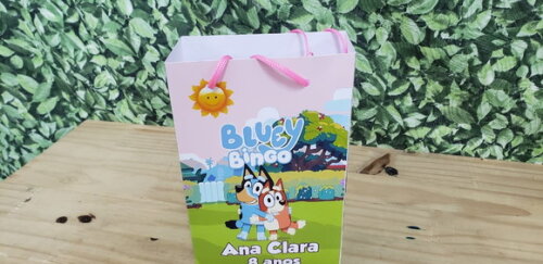 Bluey e Bingo Sacola Personalizada Tam. Médio Pronta Entrega