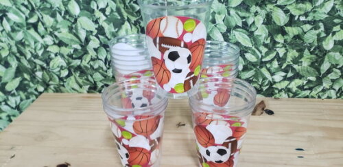 Bolas Esportivas Copos 300 ml Acrilico Personalizados P Entr