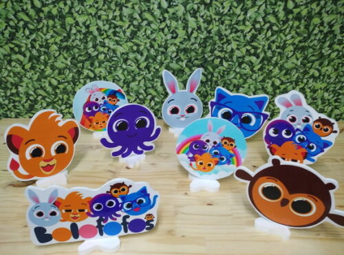 Bolofofos Kit de Mesa Tipo Displays 9 Peças Pronta Entrega