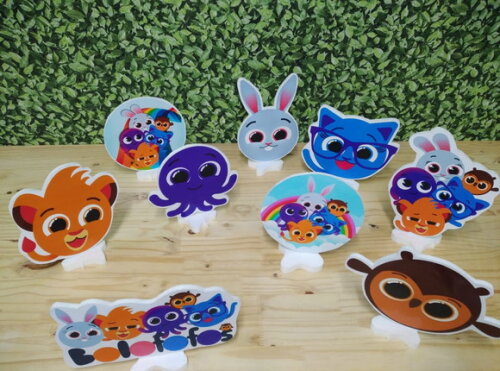 Bolofofos Kit de Mesa Tipo Displays 9 Peças Pronta Entrega