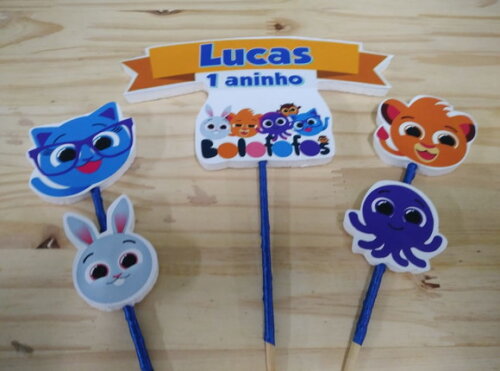 Bolofofos Topo de Bolo Personalizado Pronta Entrega