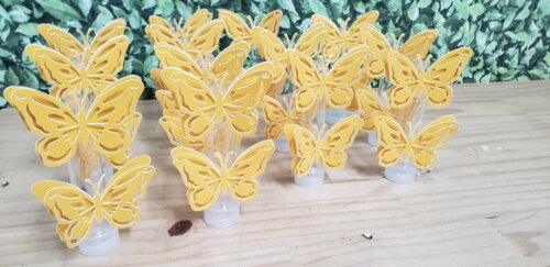 Borboletas Tubetes com Apliques Pronta Entrega