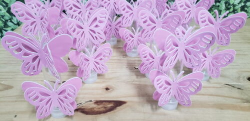 Borboletas Tubetes Decorados Pronta Entrega