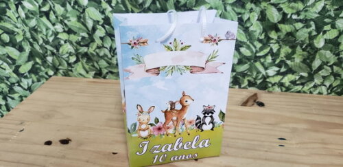 Bosque Encantado Sacola Personalizada Pronta Entrega
