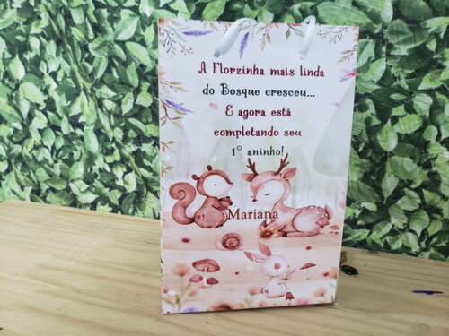 Bosque Sacola Personalizada Pronta Entrega