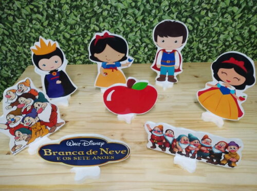 Branca de Neve Baby Kit de Mesa Displays 8 Pçs Pronta Entreg