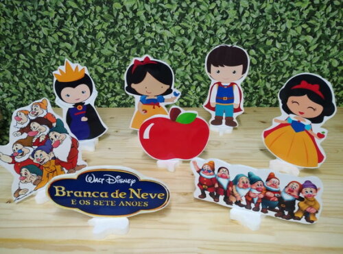 Branca de Neve Baby Kit de Mesa Displays 8 Pçs Pronta Entreg