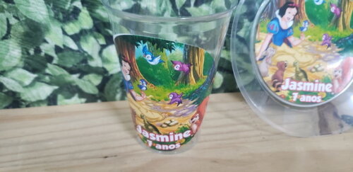 Branca de Neve Descartáveis Personalizados Pronta Entrega