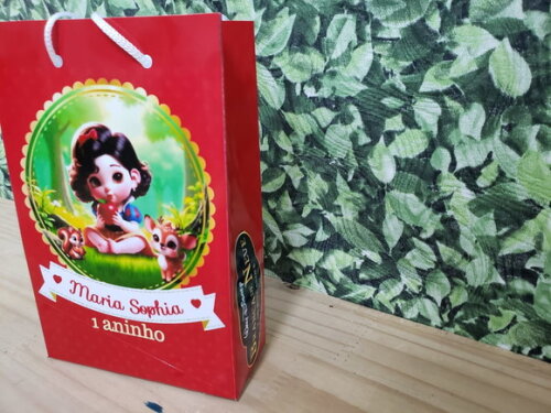 Branca de Neve Sacola Personalizada Pronta Entrega