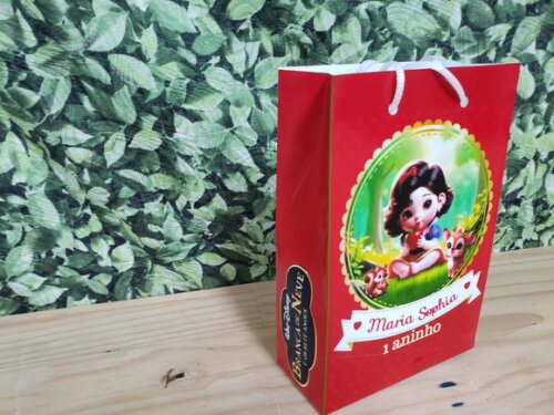 Branca de Neve Sacola Personalizada Pronta Entrega