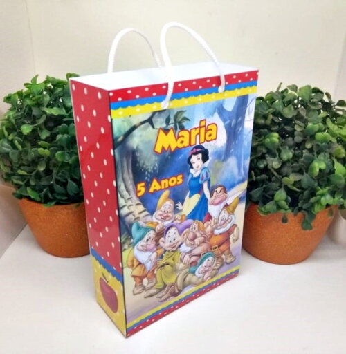 Branca de Neve Sacola Personalizada Pronta Entrega