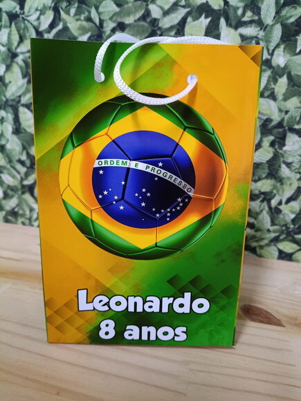 Brasil Sacola Personalizada Tam 24x17x8 cm Pronta Entrega