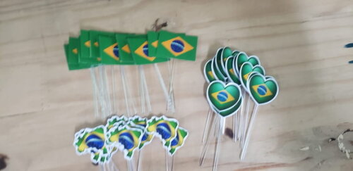 Brasil Topper para Docinhos 36 Unidades Pronta Entrega