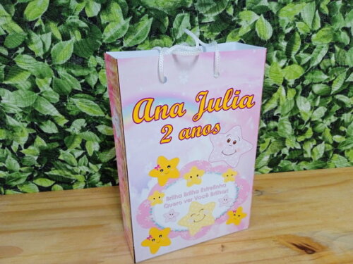 Brilha Brilha Estrelinha Sacola Personalizada Pronta Entrega