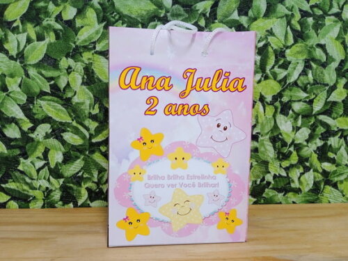 Brilha Brilha Estrelinha Sacola Personalizada Pronta Entrega