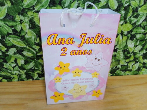 Brilha Brilha Estrelinha Sacola Personalizada Pronta Entrega