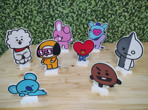 Bt21 Bts Kit de Mesa Displays 8 Peças Pronta Entrega