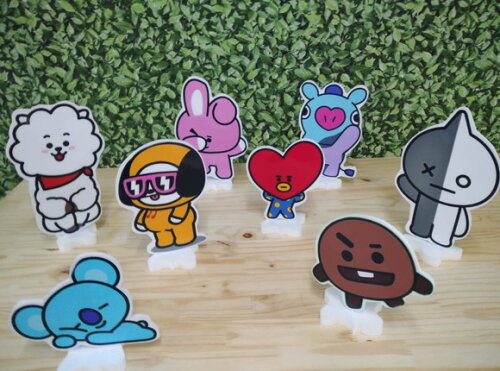 Bt21 Bts Kit de Mesa Displays 8 Peças Pronta Entrega
