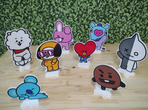 Bt21 Bts Kit de Mesa Displays 8 Peças Pronta Entrega