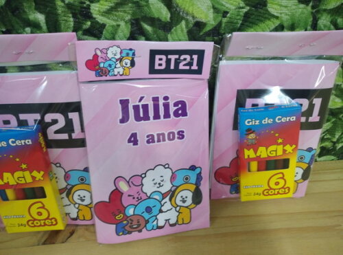 Bt21 Caderninho de Colorir Personalizado Pronta Entrega