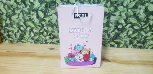 Bt21 Bts Sacola Personalizada Pronta Entrega Lembrancinha