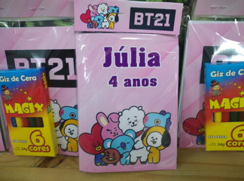 Bt21 Caderninho de Colorir Personalizado Pronta Entrega