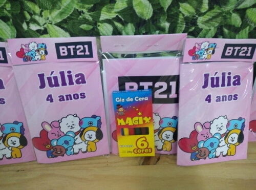 Bt21 Caderninho de Colorir Personalizado Pronta Entrega