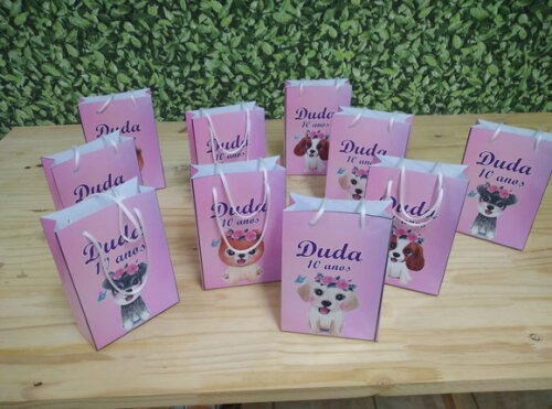Cachorro Sacola Personalizada Pronta Entrega