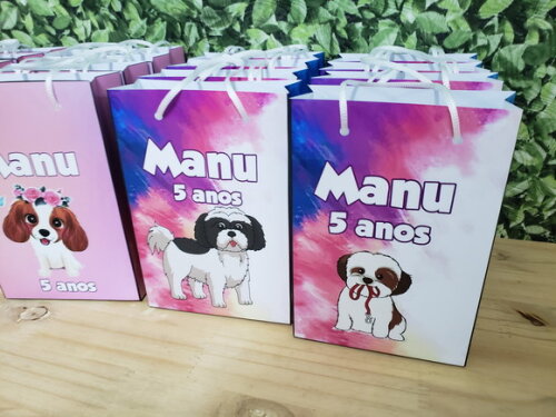 Cachorro Sacola Personalizada Pronta Entrega