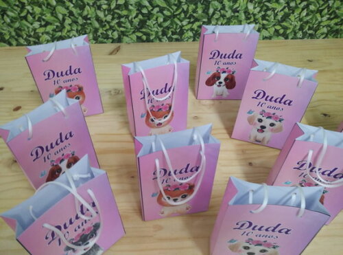 Cachorro Sacola Personalizada Pronta Entrega