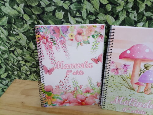 Caderno Meninas 3 Unid. Universitário 96 Fls Personalizado
