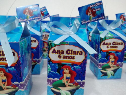 Caixa Milk Pequena Sereia 20 Unidades Personalizada