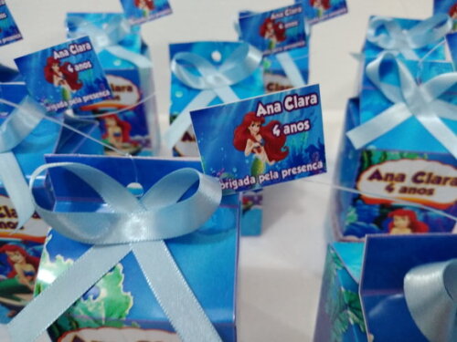Caixa Milk Pequena Sereia 20 Unidades Personalizada