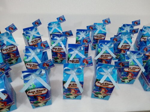 Caixa Milk Pequena Sereia 20 Unidades Personalizada