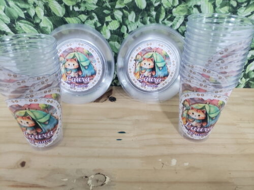 Camping Cats Kit Prato Sobremesa e Copo 300 ml
