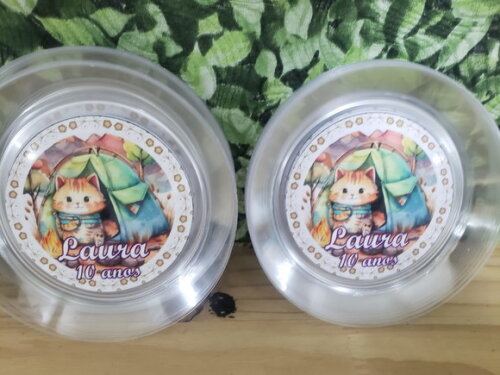 Camping Cats Kit Prato Sobremesa e Copo 300 ml