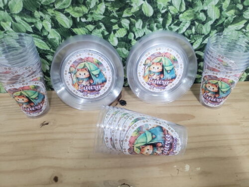 Camping Cats Kit Prato Sobremesa e Copo 300 ml