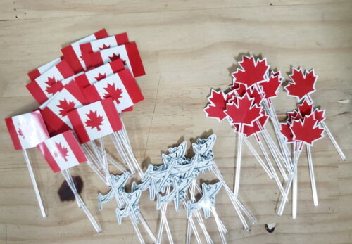 Canadá Viagem Topper para Docinhos Pronta Entrega 36 Unid