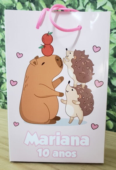 Capivara Sacola Personalizada Pronta Entrega Div Tamanhos