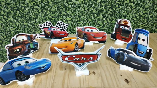 Carros Disney Kit de Mesa 9 Peças Pronta Entrega