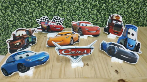 Carros Disney Kit de Mesa 9 Peças Pronta Entrega