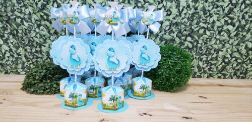 Centro de Mesa Dinossauro Baby Personalizado