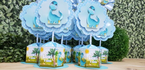 Centro de Mesa Dinossauro Baby Personalizado