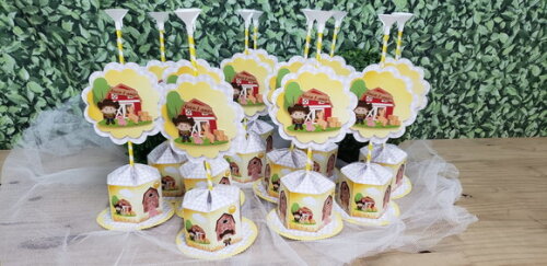 Centro de Mesa ou Lembrancinhas Fazendinha Personalizado