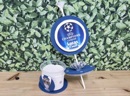 Champions Futebol Centro de Mesa Lembrancinha Personalizado