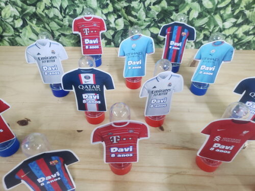 Champions Futebol Lembrancinha Personalizada Tubetes